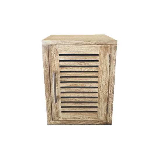  Armoire NAN en teck massif blanchi