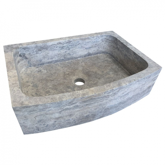 Evier Maxilly en travertin Gris Silver