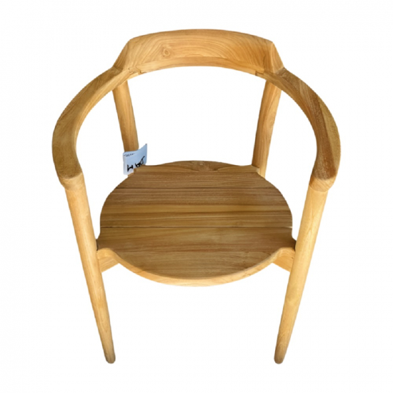 Fauteuil de jardin en teck naturel vernis 1 place