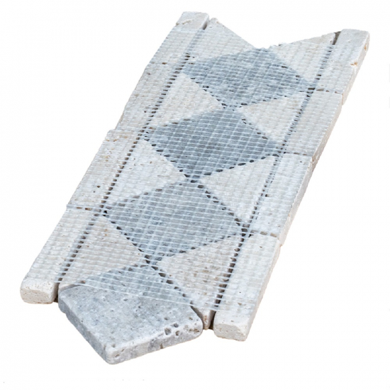 Frise en pierre Travertin Gris