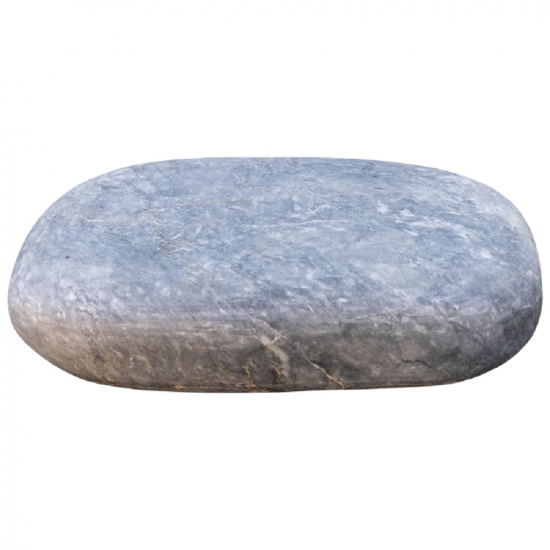 Galet de décoration en marbre gris black