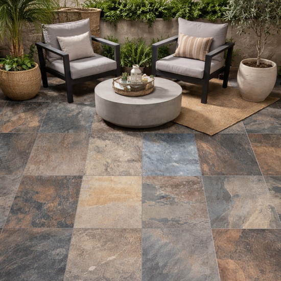 Grès Cérame Ardesia Multicolor ép.2 cm