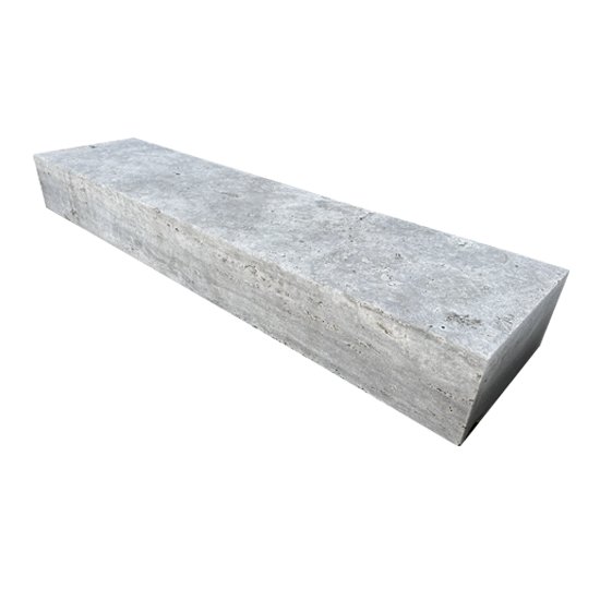Lot marche massive Travertin Silver ép.14.00 cm 