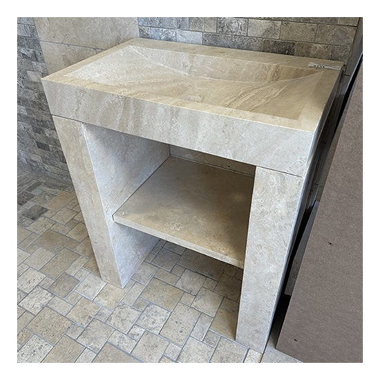 Meuble vasque travertin MONA