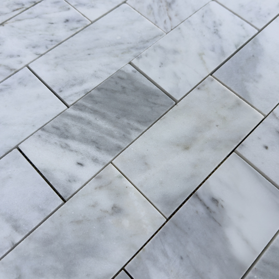 Mosaïque en marbre blanc Metro