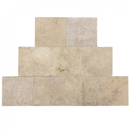 Pavé en travertin Mix