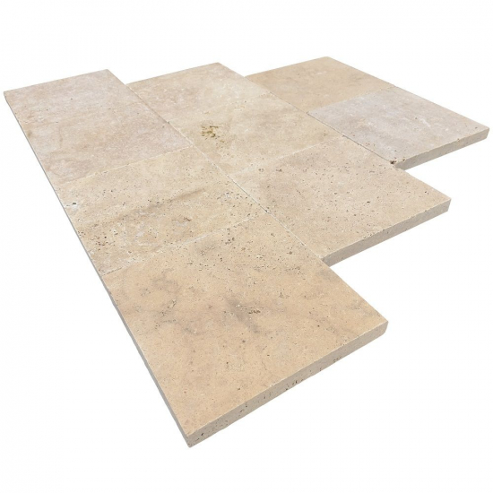 Pavé en travertin Mix