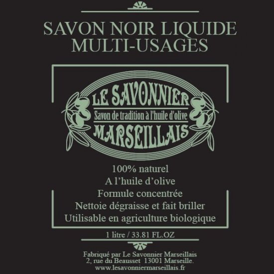 Savon noir de Marseille naturel 1L