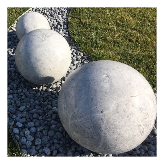 Sphère décorative Marbre gris 3 pièces 