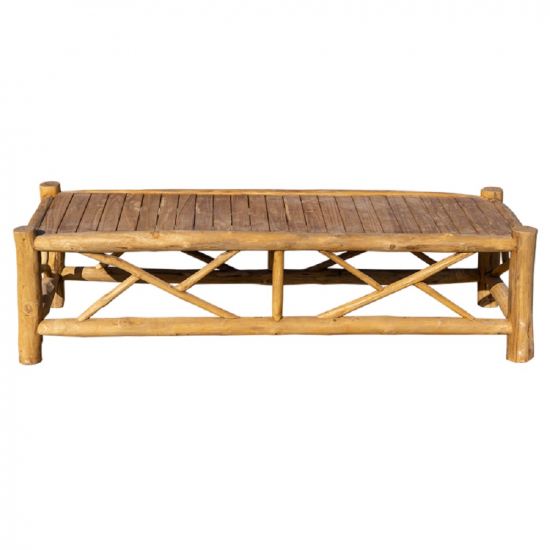 Table basse de jardin en teck naturel