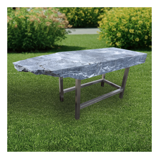 Table marbre monolithe Picasso avec Pied inox
