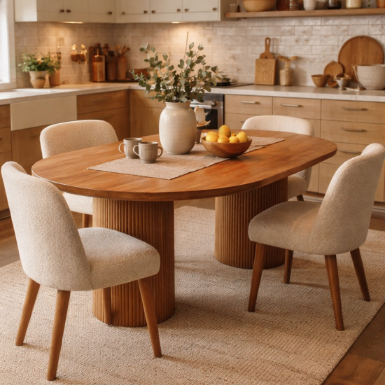 Table repas ovale en chêne huilé Windy