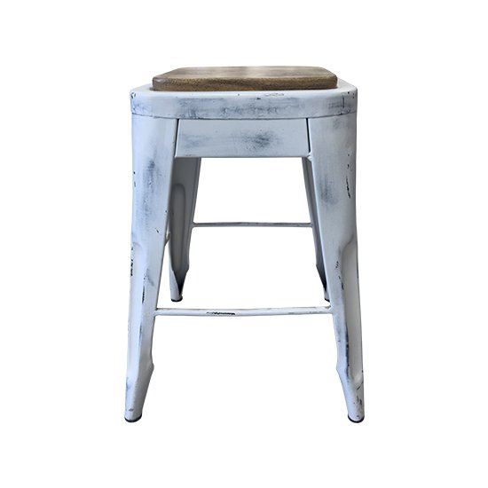 Tabouret industriel métal Blanc