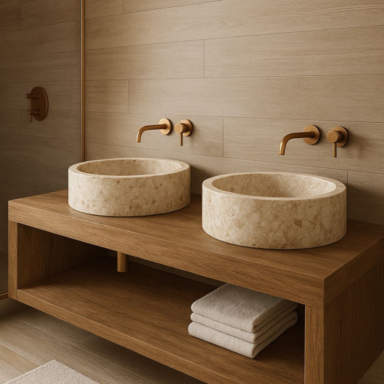 Vasque Bianca Polie Beige