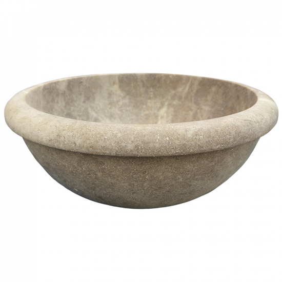 Vasque Cannelle en travertin noisette walnut