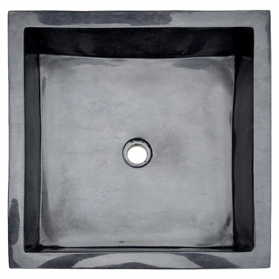 Vasque carrée en marbre Noir