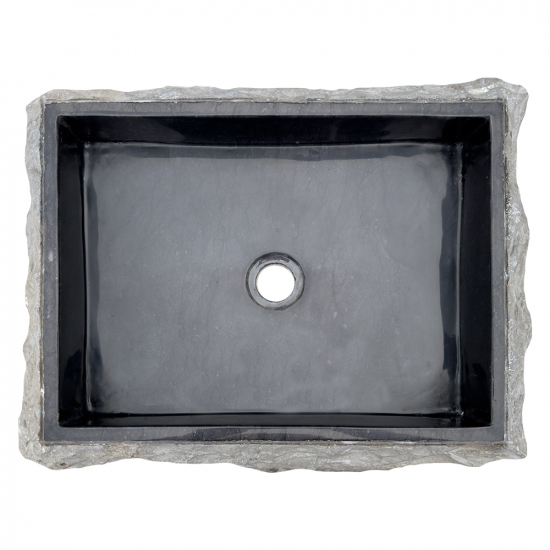 Vasque Cloé en marbre Noir