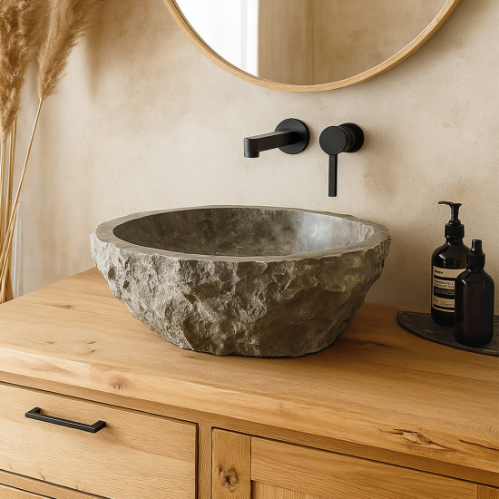 Vasque en marbre gris
