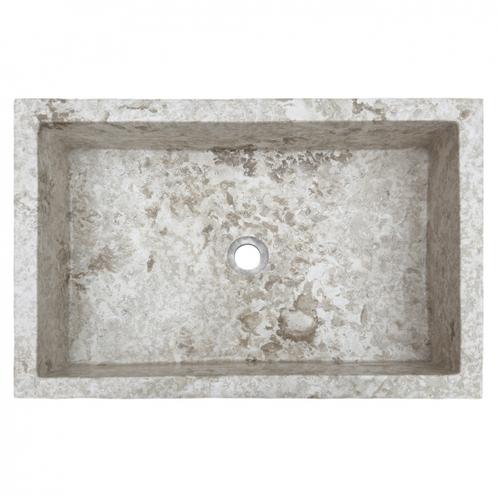 Vasque en marbre rectangle Beige