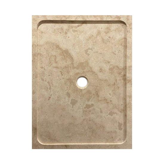 Receveur en travertin beige 90x90x5 plusieurs dimensions