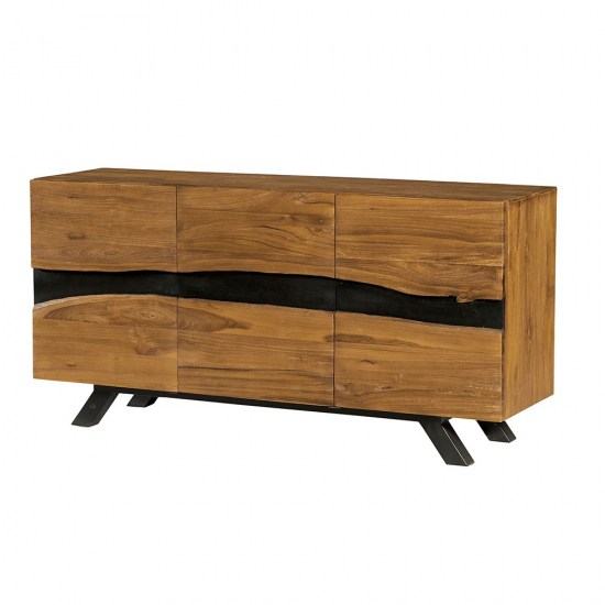 Bahut en teck recyclé Colba 3 portes