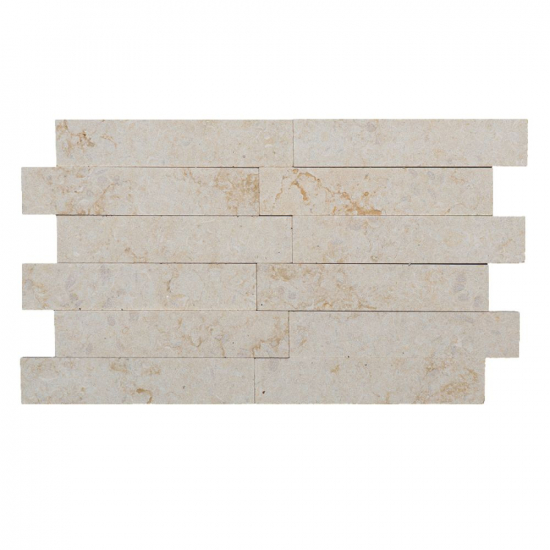 Carrelage chevron en marbre Royal sablé brossé