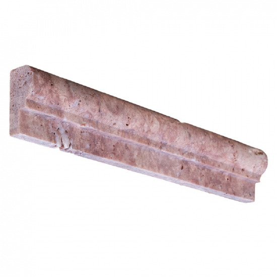 Corniche en Travertin Rouge Persiano