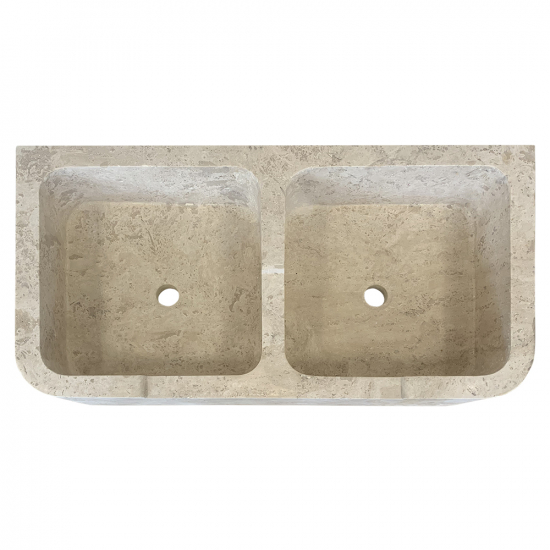 Evier Clovis en travertin Beige Impéria