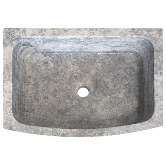 Evier Maxilly en travertin Gris Silver