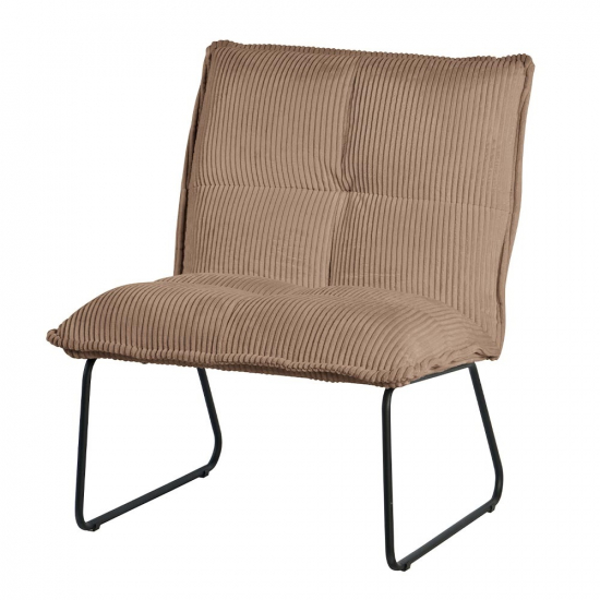 Fauteuil en velours côtelé Calvi Kamel - Lot de 2