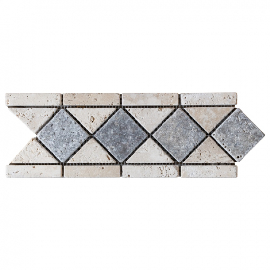 Frise en pierre Travertin Gris