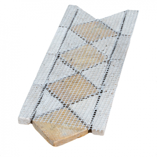 Frise en pierre Travertin Jaune