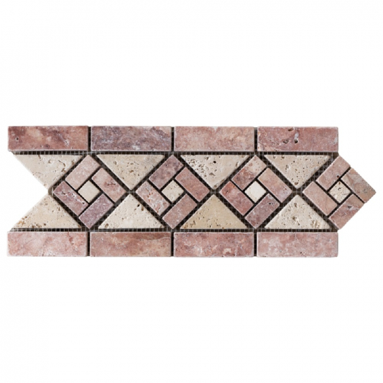 Frise murale spirale Rouge