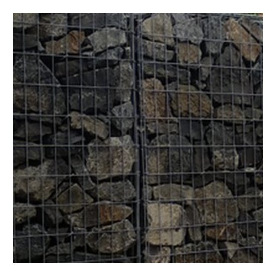 Gabion pré-assemblé et plié L50 x l50 cm