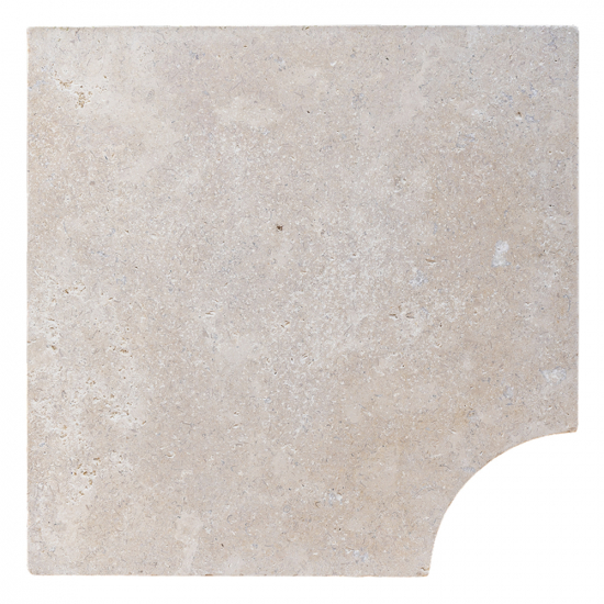 Margelle d'angle piscine Bois doré vieilli rentrant bord droit 5 cm