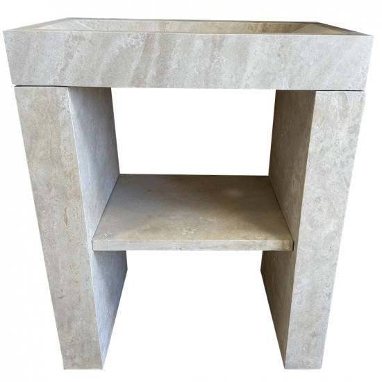 Meuble vasque travertin MONA