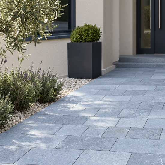 Pavé en marbre Black sablé