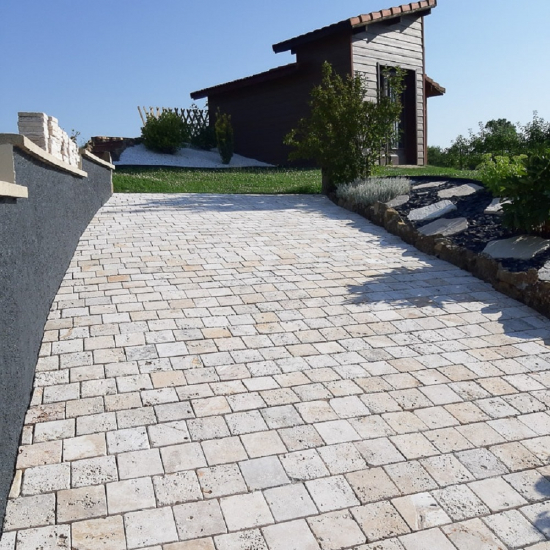 Pavé en travertin Nova vieilli