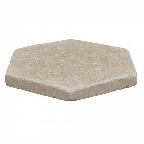 Petit carrelage hexagone en marbre Royal vieilli