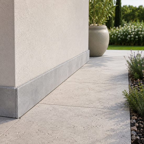 Plinthe en pierre Atlas gris