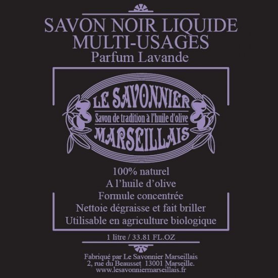 Savon noir de Marseille Lavande 1L