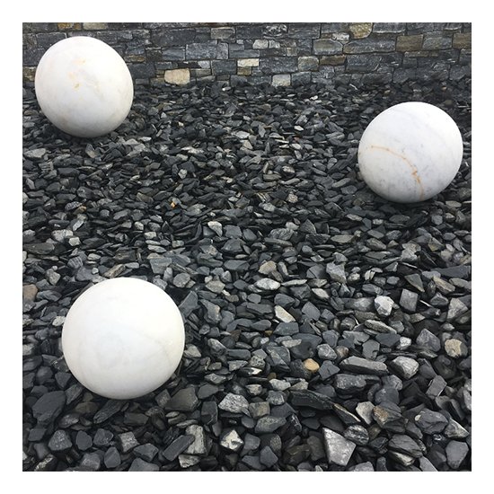 Sphère décorative Marbre blanc 3 pièces 