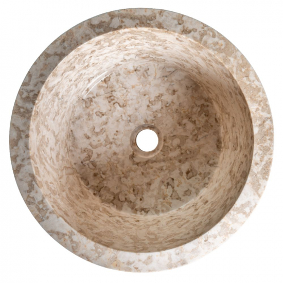 Vasque colonne Héloïse en marbre Beige