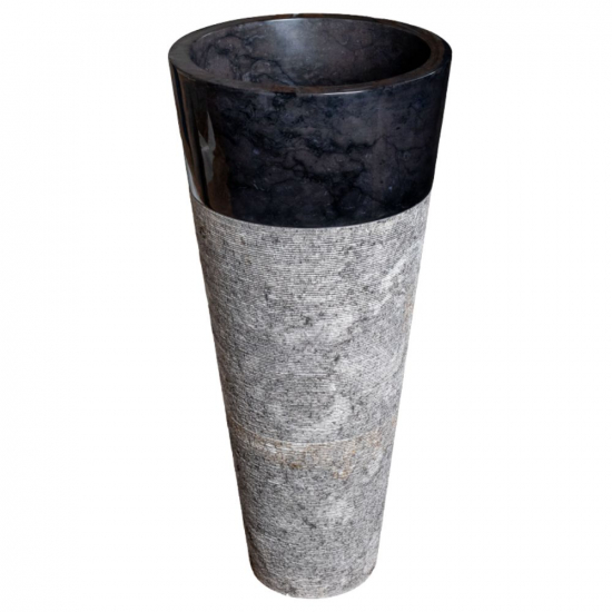 Vasque colonne Héloïse en marbre Noir