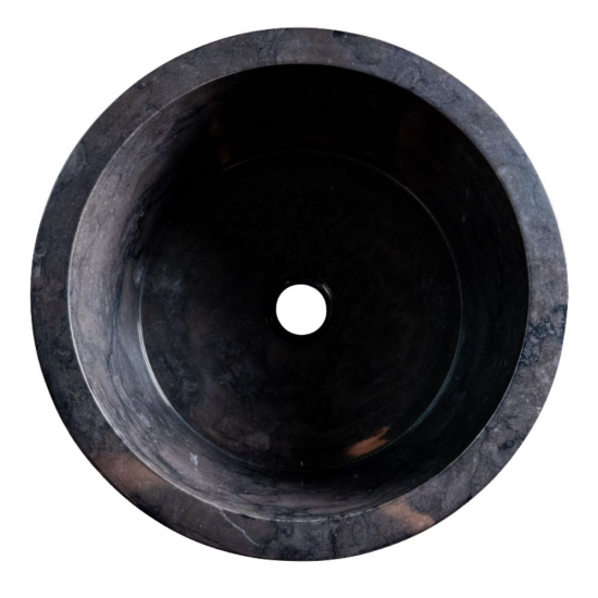 Vasque colonne Héloïse en marbre Noir