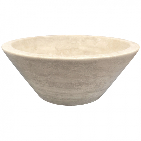 Vasque Suzon en travertin beige impéria