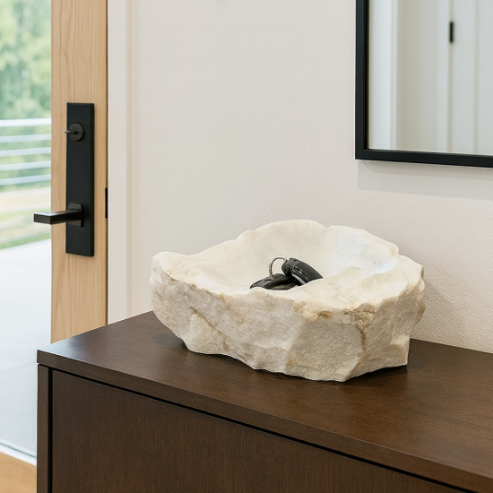 Vide poche en marbre blanc n°1