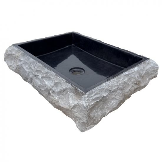 Vasque Cloé en marbre Noir