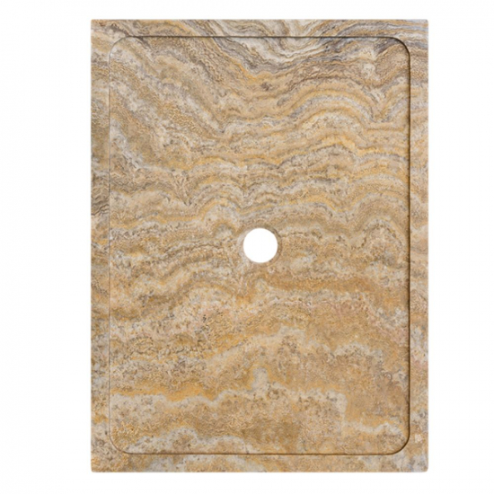 Bac à douche en travertin Scabas