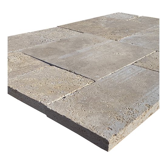 Carrelage travertin Noce vieilli opus romain ép.3 cm